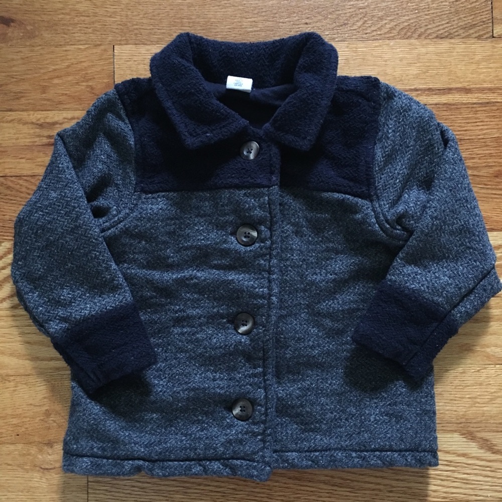 Tucker + Tate navy blue knit jacket for baby